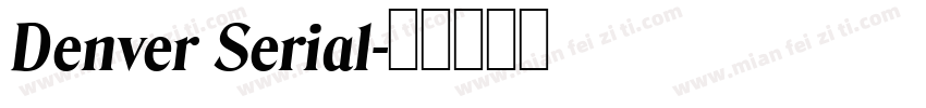 Denver Serial字体转换